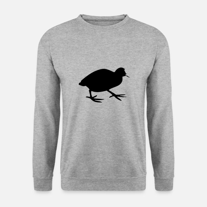 Bässhuhn Wachtel - Unisex Pullover - Weißgrau meliert