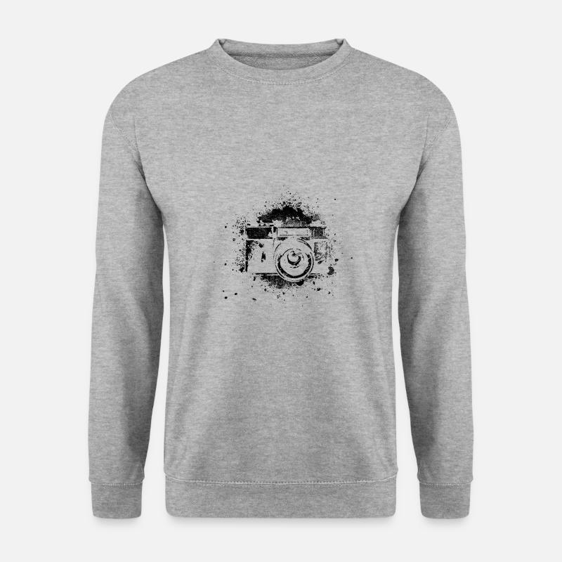 Kamera - Unisex Pullover - Weißgrau meliert