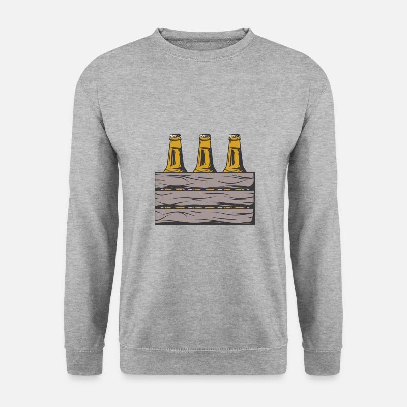 Bierkasten - Unisex Pullover - Weißgrau meliert