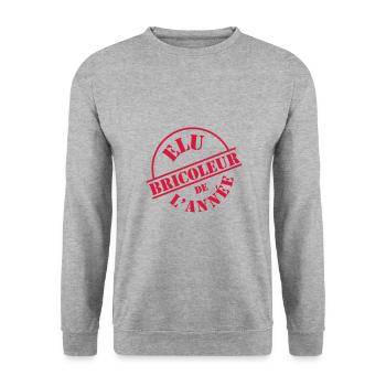 Elu Bricoleur de l'année - Sweat-shirt Unisexe - gris chiné - Devant - Alina (178cm) & Michal (187cm)
