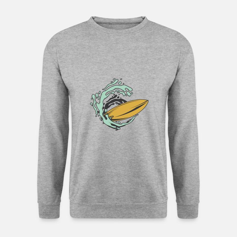 Surfboard Wave - Unisex Sweatshirt - salt & pepper