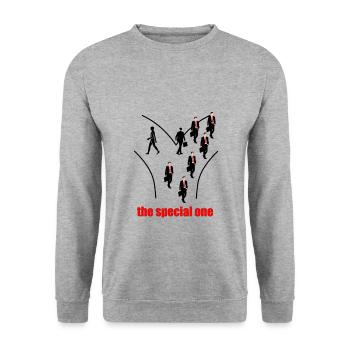 le spécial - Sweat-shirt Unisexe - gris chiné - Devant - Alina (178cm) & Michal (187cm)