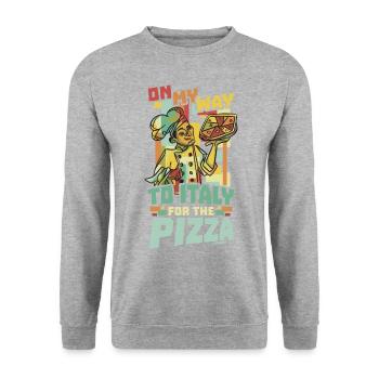 Italy Italian Flag Italia Gift - Unisex Sweatshirt - salt & pepper - Front - Alina (178cm) & Michal (187cm)
