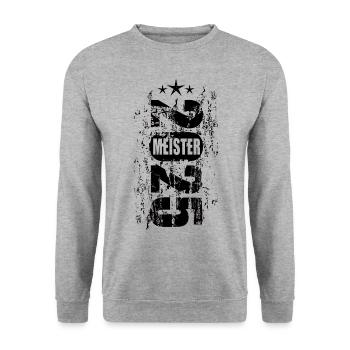 Meister 2025 - Unisex Pullover - Weißgrau meliert - Vorne - Alina (178cm) & Michal (187cm)