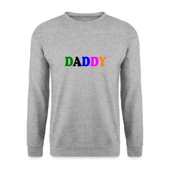 Daddy - Unisex Sweatshirt - salt & pepper - Front - Alina (178cm) & Michal (187cm)
