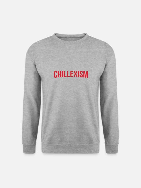 Chillexism chillen - Unisex Pullover - Weißgrau meliert