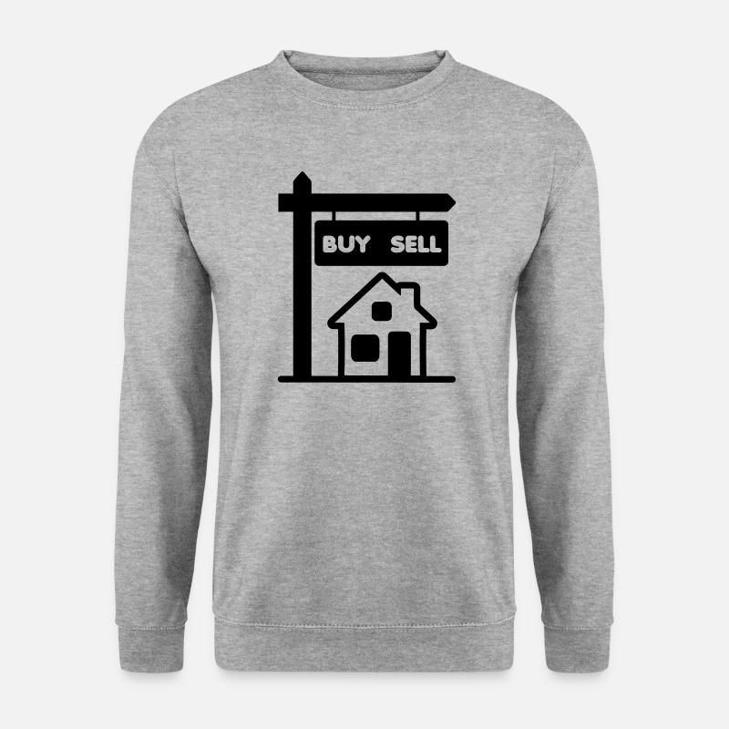 Kaufen Verkauf Logo Broker - Unisex Pullover - Weißgrau meliert