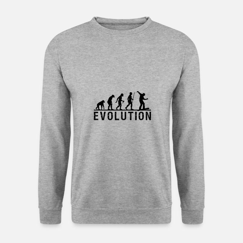 Chaîne d'évolution du snowboard - Sweat-shirt Unisexe - gris chiné