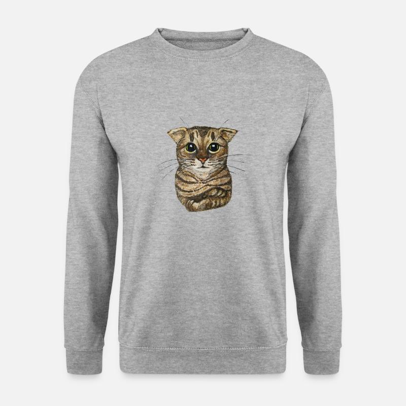 Small tabby cat - Unisex Sweatshirt - salt & pepper