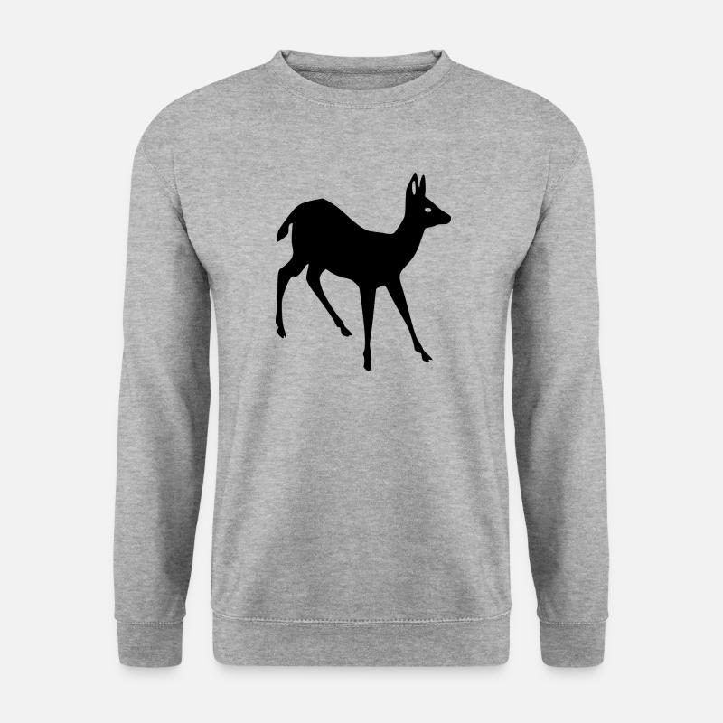 Bambi - Unisex Pullover - Weißgrau meliert