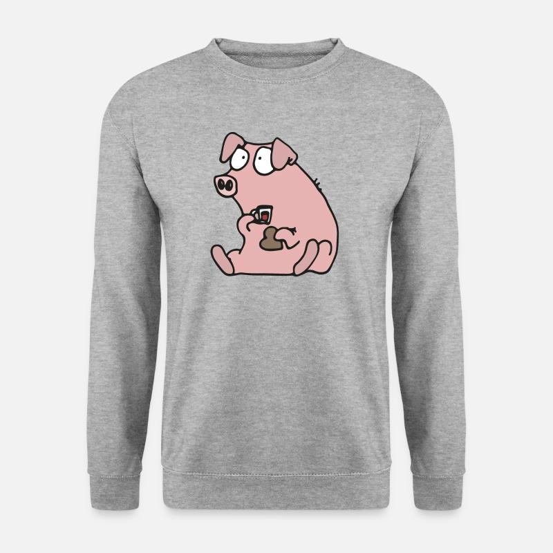 Julgris äter pepparkaka - Unisex Sweatshirt - salt & pepper