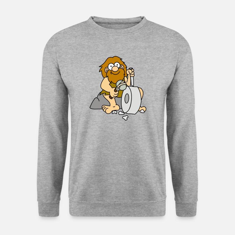 neanderthal cave man caveman steinzeit10 - Unisex Sweatshirt - salt & pepper