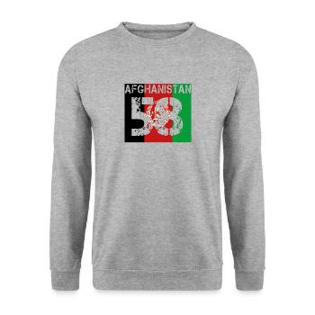 AFGHANISTAN Football club team party em wm 58 - Sweat-shirt Unisexe - gris chiné - Devant - Alina (178cm) & Michal (187cm)