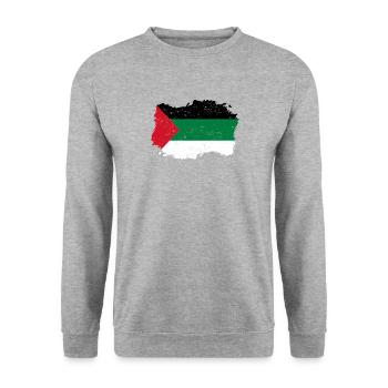 Roots pays drapeau palestine Palest - Sweat-shirt Unisexe - gris chiné - Devant - Alina (178cm) & Michal (187cm)