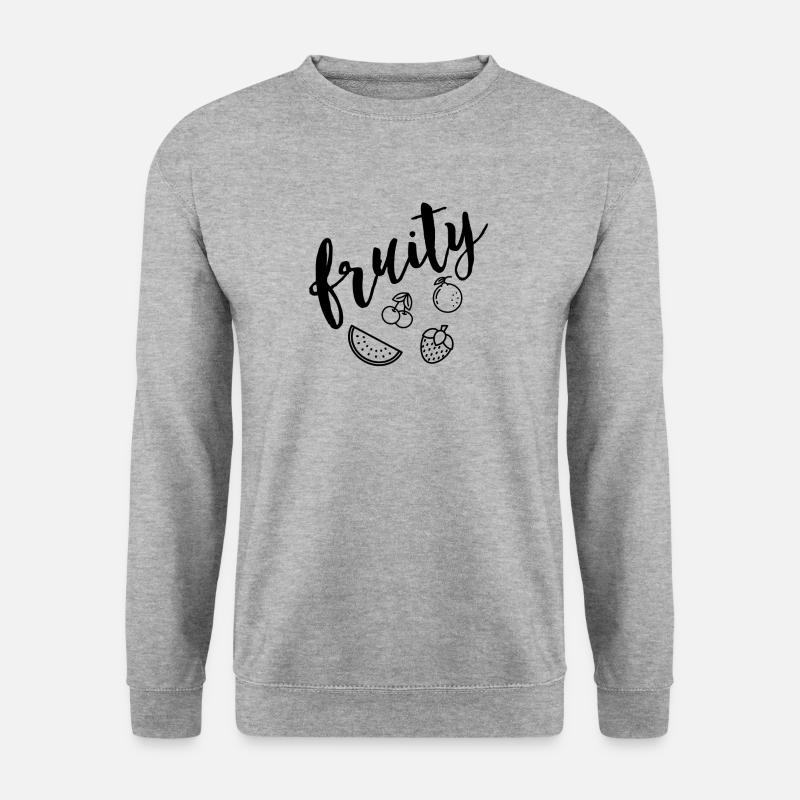Fruity - Unisex Pullover - Weißgrau meliert