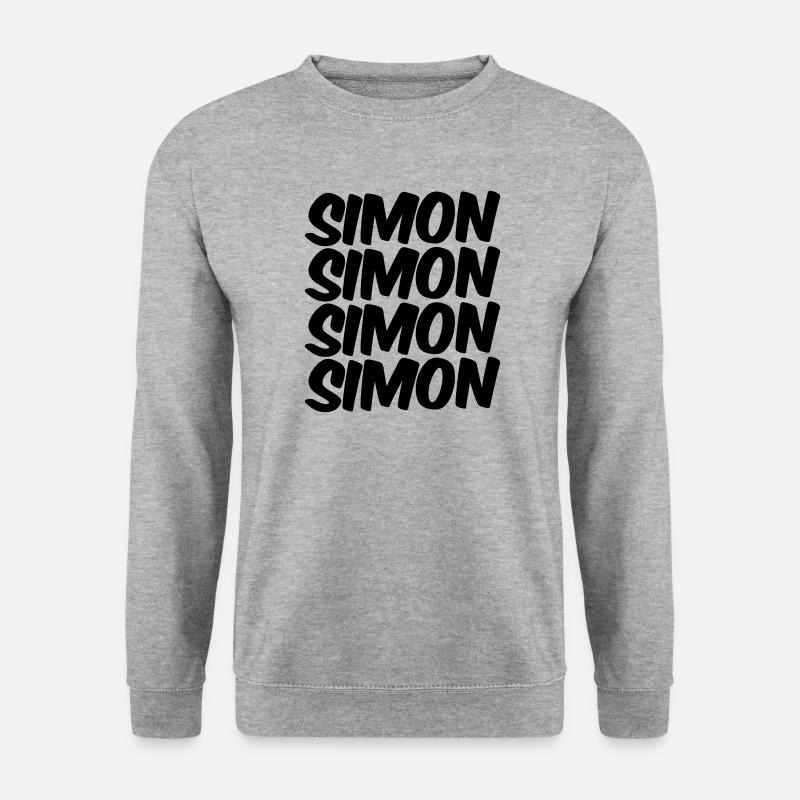 Simon Simon - Unisex Pullover - Weißgrau meliert
