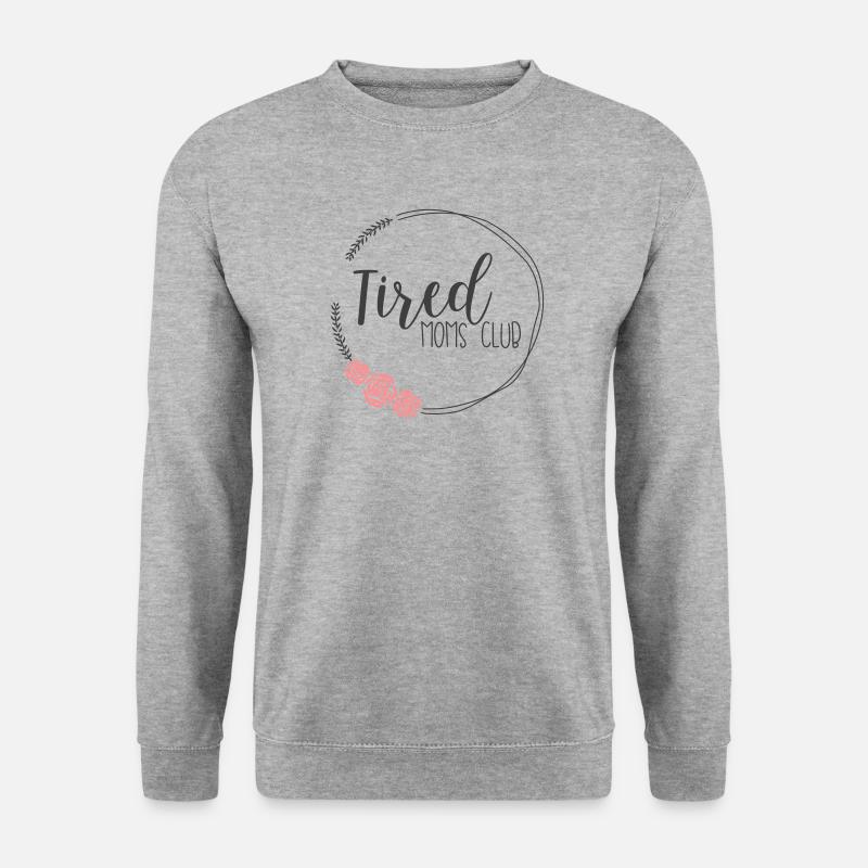 tired moms club bunt - Unisex Pullover - Weißgrau meliert