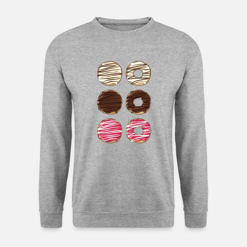 Donuts - Unisex Pullover - Weißgrau meliert