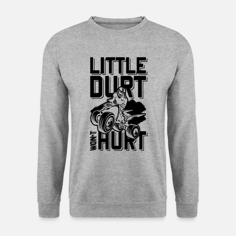 Quad Zitat Racer Quadfahrer - Unisex Pullover - Weißgrau meliert