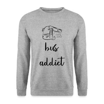 Bus Bus Driver School Bus Bus Bus Driver - Unisex Sweatshirt - salt & pepper - Front - Alina (178cm) & Michal (187cm)