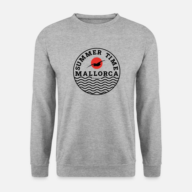 Sommer in Mallorca - Unisex Pullover - Weißgrau meliert
