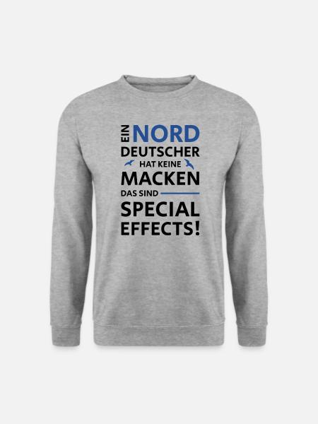 NORDDEUTSCHE MACKEN SPECIAL EFFECTS - Unisex Pullover - Weißgrau meliert