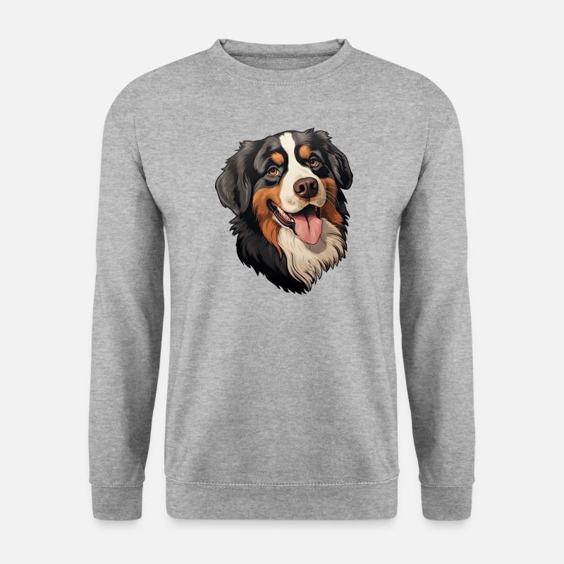 Berner Sennenhund - Unisex Pullover - Weißgrau meliert