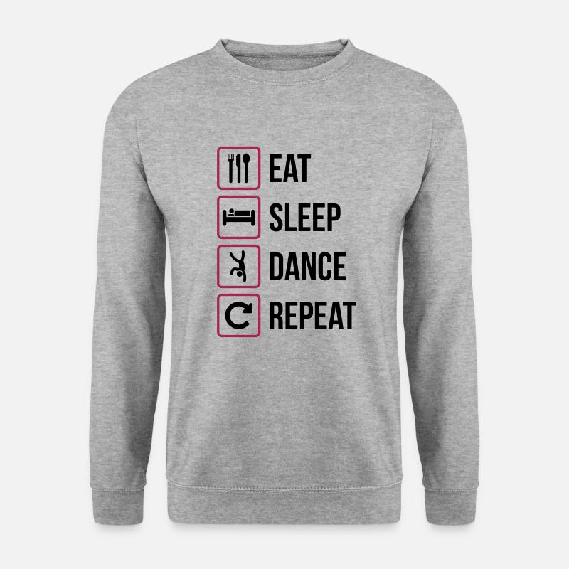 Eat Sleep Dance Repeat - Unisex Pullover - Weißgrau meliert