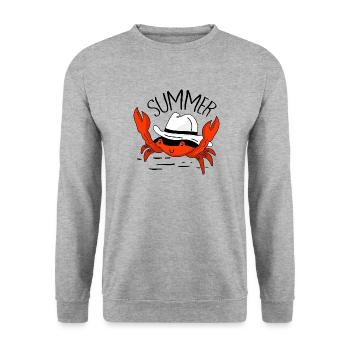 Crabe avec chapeau - Sweat-shirt Unisexe - gris chiné - Devant - Alina (178cm) & Michal (187cm)