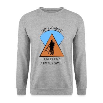 Chimney Sweep Chimney Sweep - Unisex Sweatshirt - salt & pepper - Front - Alina (178cm) & Michal (187cm)