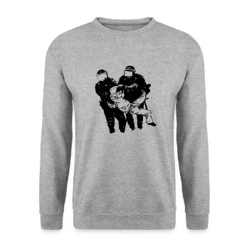 ACAB - Sweat-shirt Unisexe - gris chiné - Devant - Alina (178cm) & Michal (187cm)
