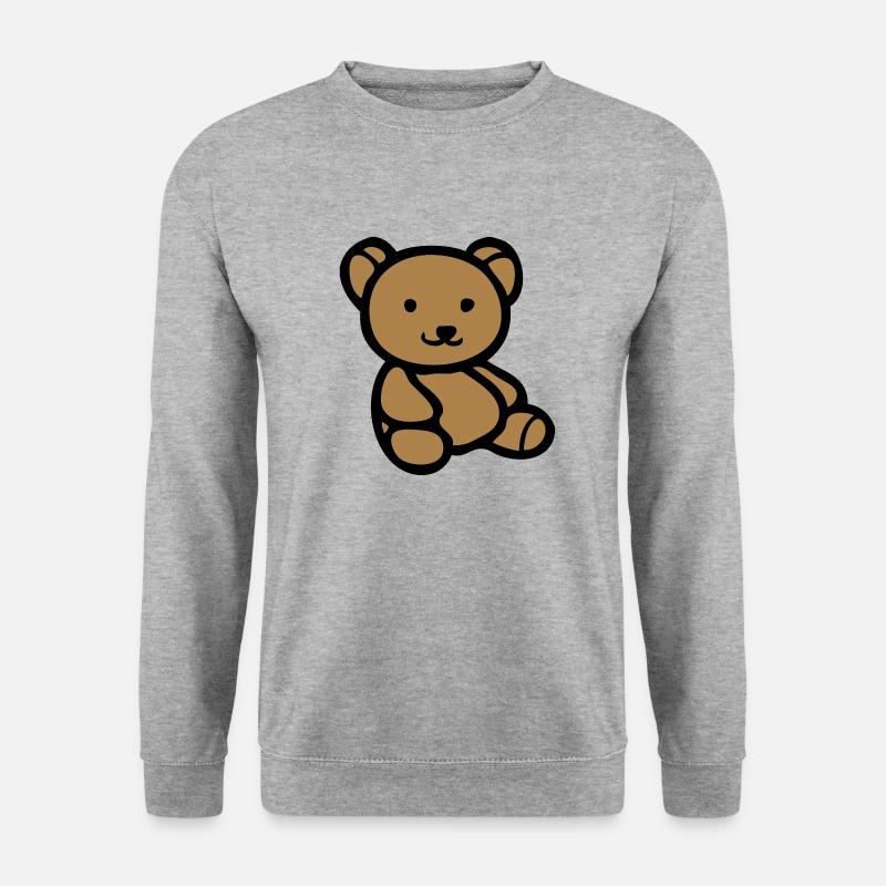 baer bar teddy teddybär - Unisex Pullover - Weißgrau meliert