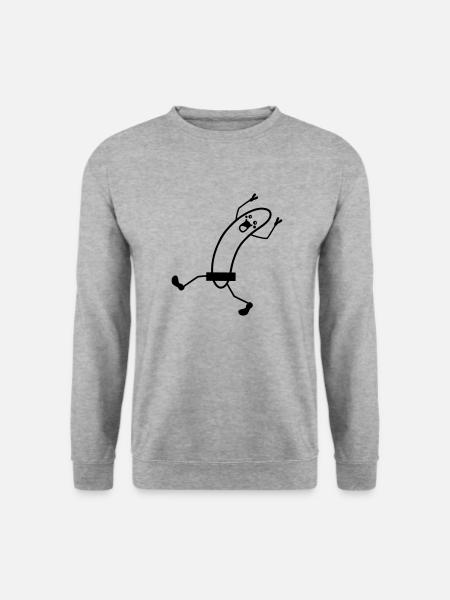 Naked Running Banana - Unisex Sweatshirt - salt & pepper