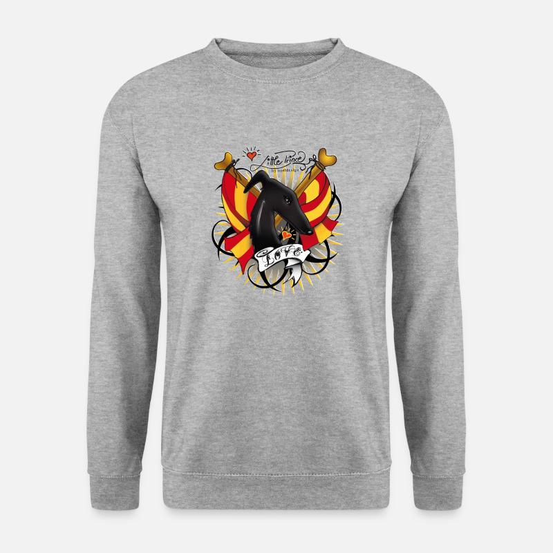 galgo_schwarz - Unisex Sweatshirt - salt & pepper