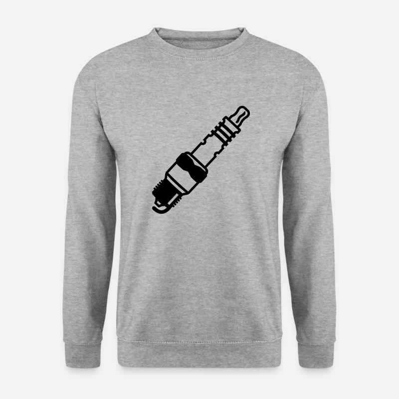 Zündkerze - Unisex Pullover - Weißgrau meliert
