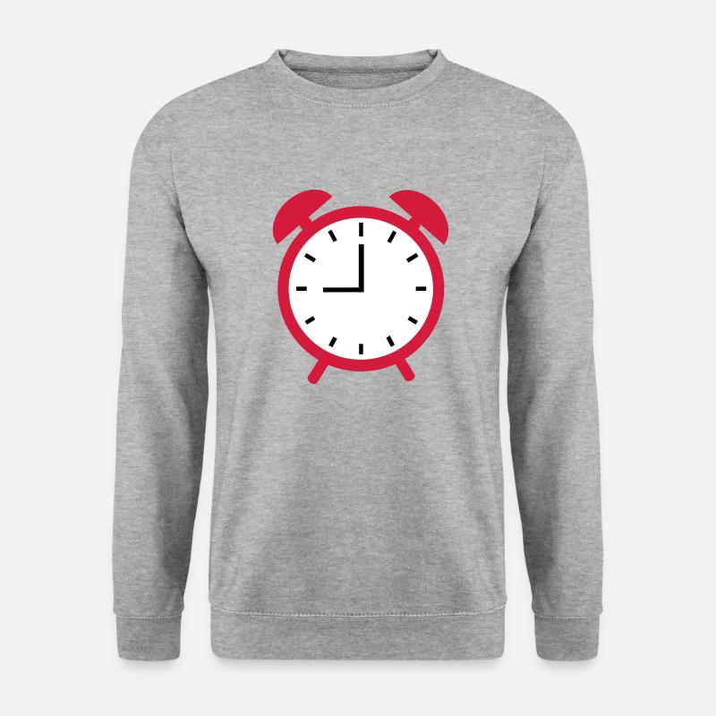Wecker - Unisex Pullover - Weißgrau meliert