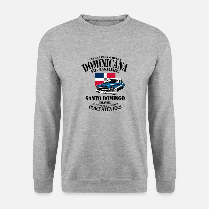 Dominican Republic - Unisex Pullover - Weißgrau meliert