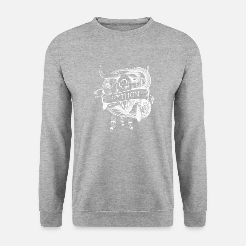python Programmiersprache technologie - Unisex Pullover - Weißgrau meliert