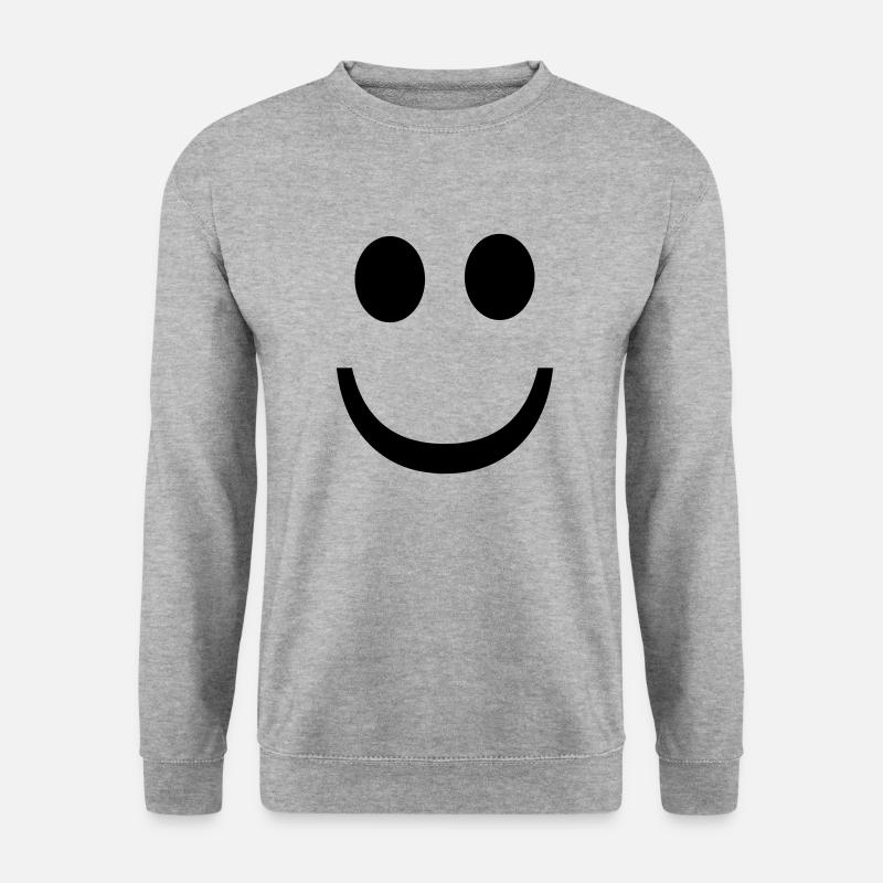 Very happy emoji - Unisex Pullover - Weißgrau meliert
