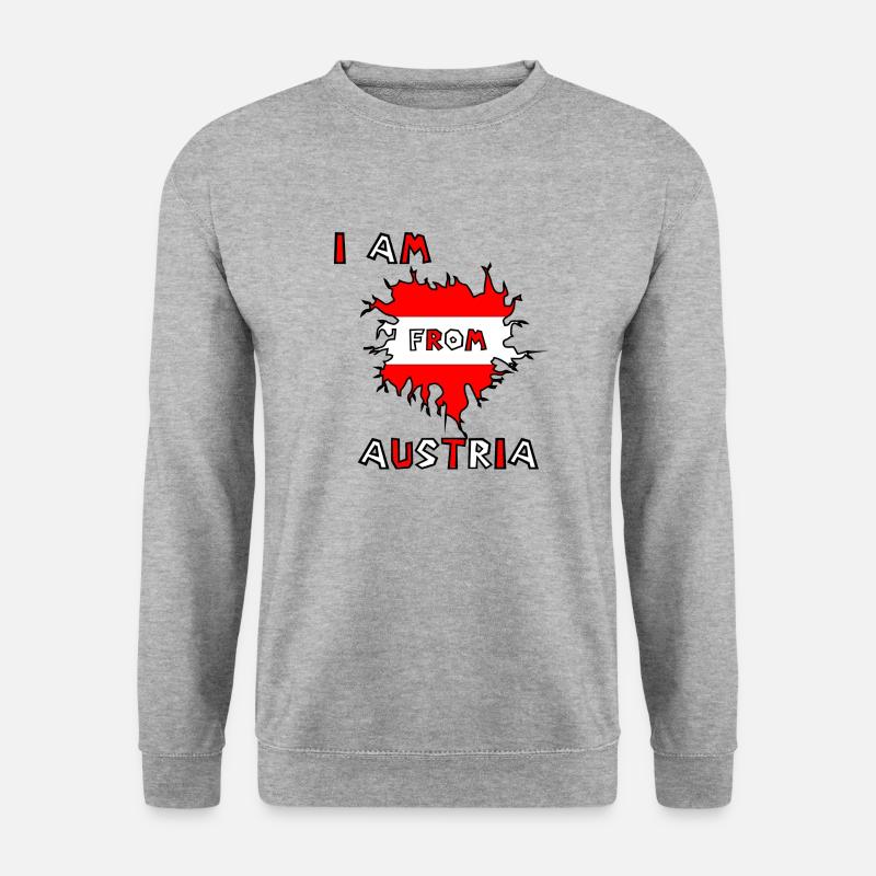 I am from Austria - Unisex Pullover - Weißgrau meliert