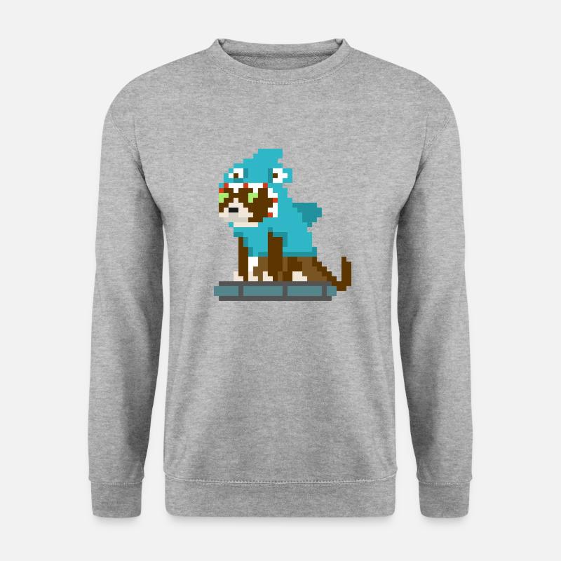 Cat-Shark Meme Rumba 8Bits - Unisex Sweatshirt - salt & pepper