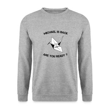 Michael is back, prison break, fan, cadeau, offrir - Sweat-shirt Unisexe - gris chiné - Devant - Alina (178cm) & Michal (187cm)