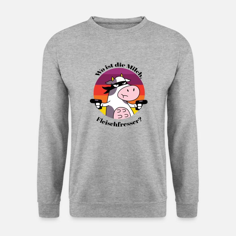 Milch Dieb - Unisex Pullover - Weißgrau meliert