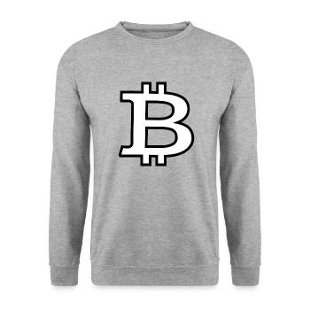 Bitcoin - Sweat-shirt Unisexe - gris chiné - Devant - Alina (178cm) & Michal (187cm)