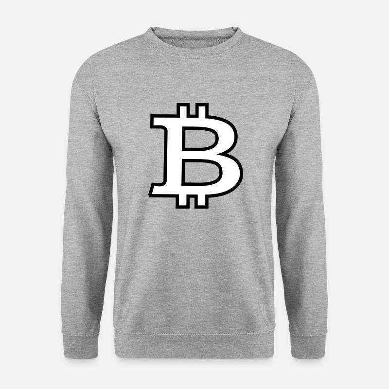 Bitcoin - Unisex Pullover - Weißgrau meliert