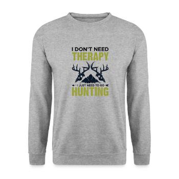 Chasse parce que - Sweat-shirt Unisexe - gris chiné - Devant - Alina (178cm) & Michal (187cm)