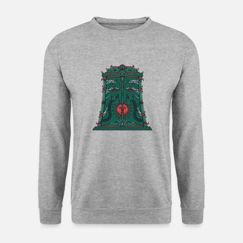 Tempeltür - Unisex Pullover - Weißgrau meliert