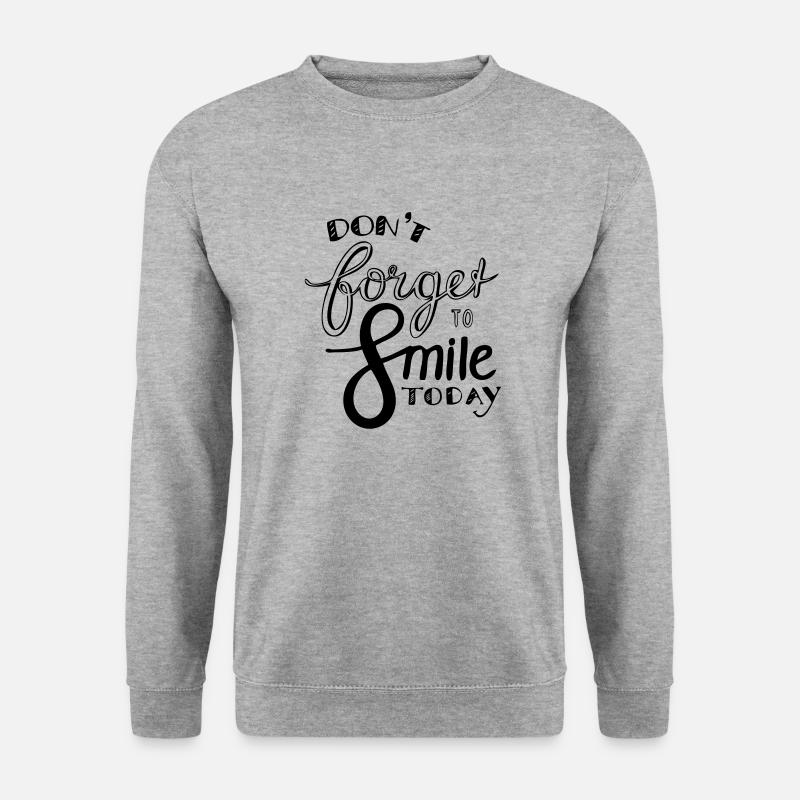 Smile - Unisex Pullover - Weißgrau meliert