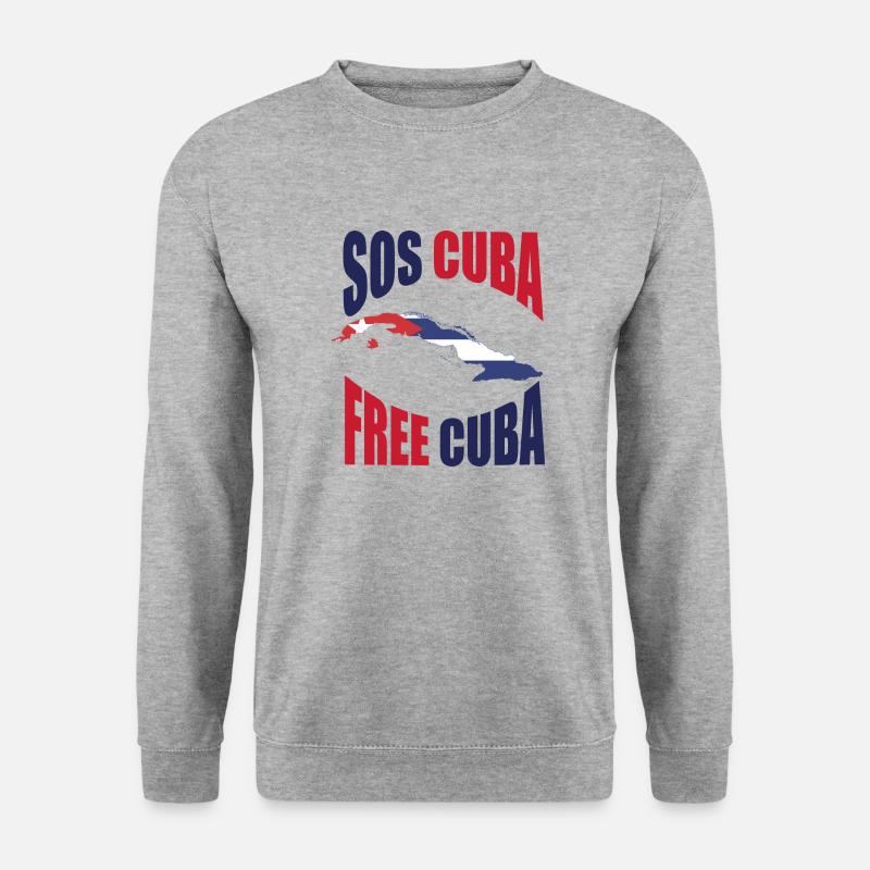 SOS CUBA FREE CUBA - Unisex Sweatshirt - salt & pepper