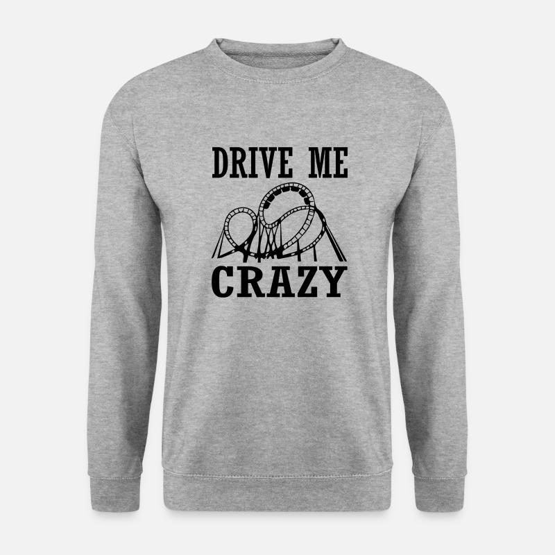 Rollercoaster Achterbahn Freizeitpark - Unisex Pullover - Weißgrau meliert